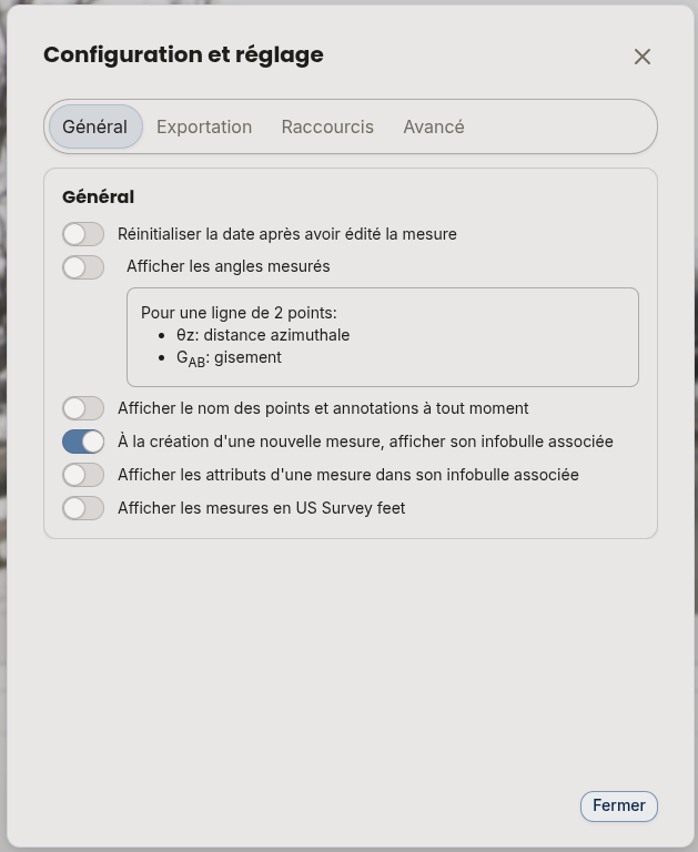 Disposition de la configuration